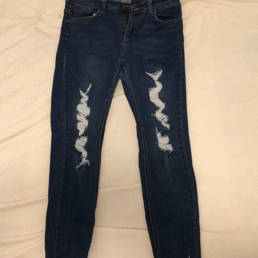 Fable, ripped skinny jeans